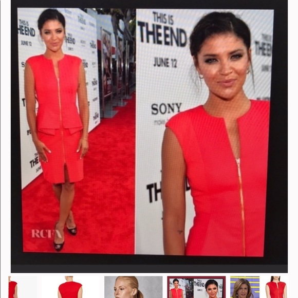 Ted Baker Red peplum dress - Picture 5 of 5